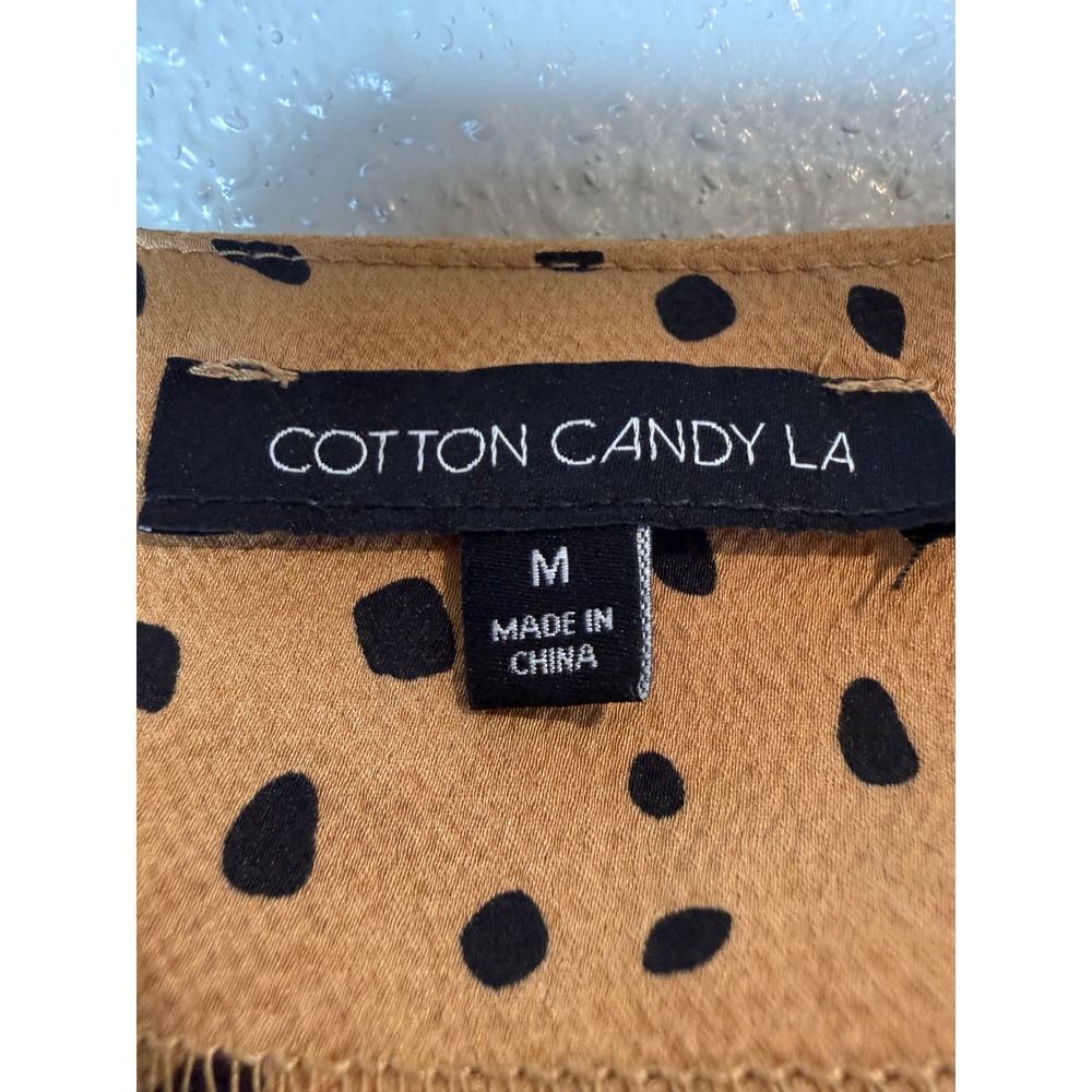 Cotton Candy LA Leopard Print Satin Midi Skirt Size M - Picture 6 of 8